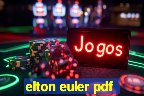 elton euler pdf